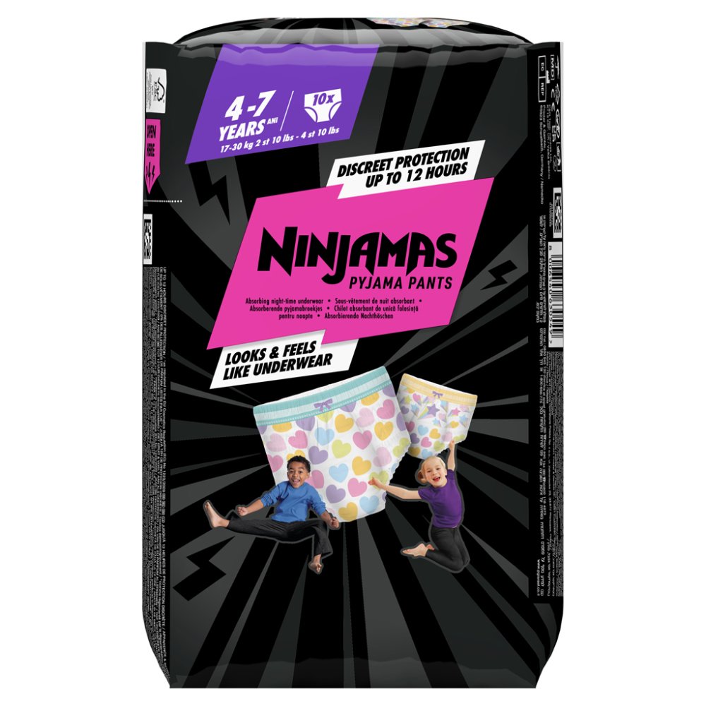 NINJAMAS Pyjamabroek Hartjes, 10 Stuks, 7 Jaar, 17kg-30kg