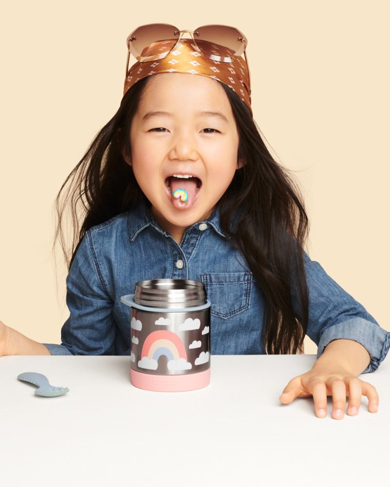 SKIP HOP Spark Style Thermos alimentare con cucchiaio/forchetta Rainbow 325 ml, 3 anni+ - immagine 5