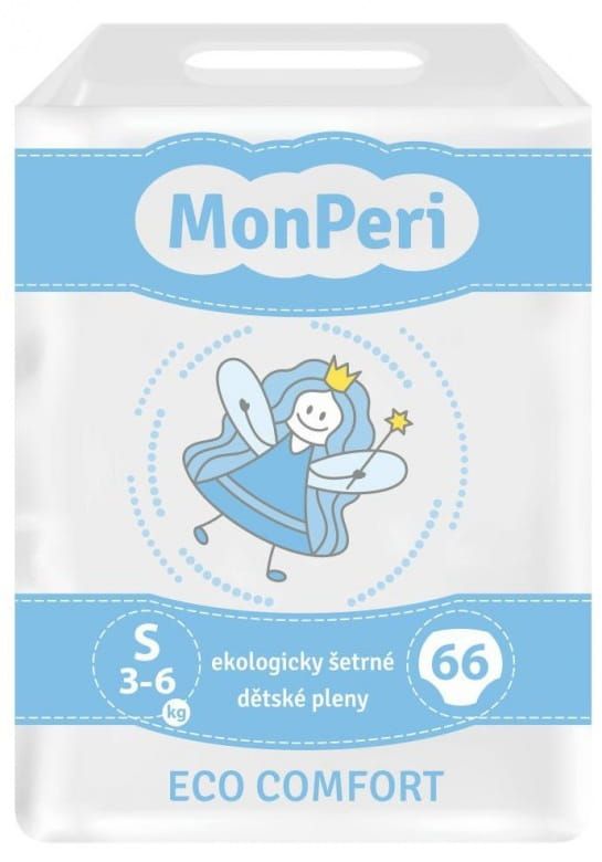 MONPERI Eco Comfort Pleny Jednorázové S (3-6 Kg) 66 Ks