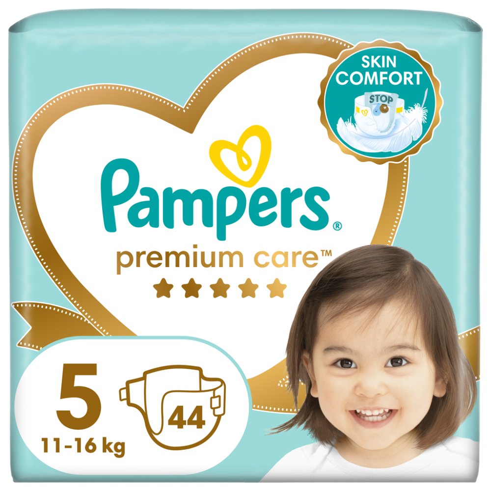 PAMPERS Premium Care Disposable Diapers 5 (11-16 Kg) 44 Pcs