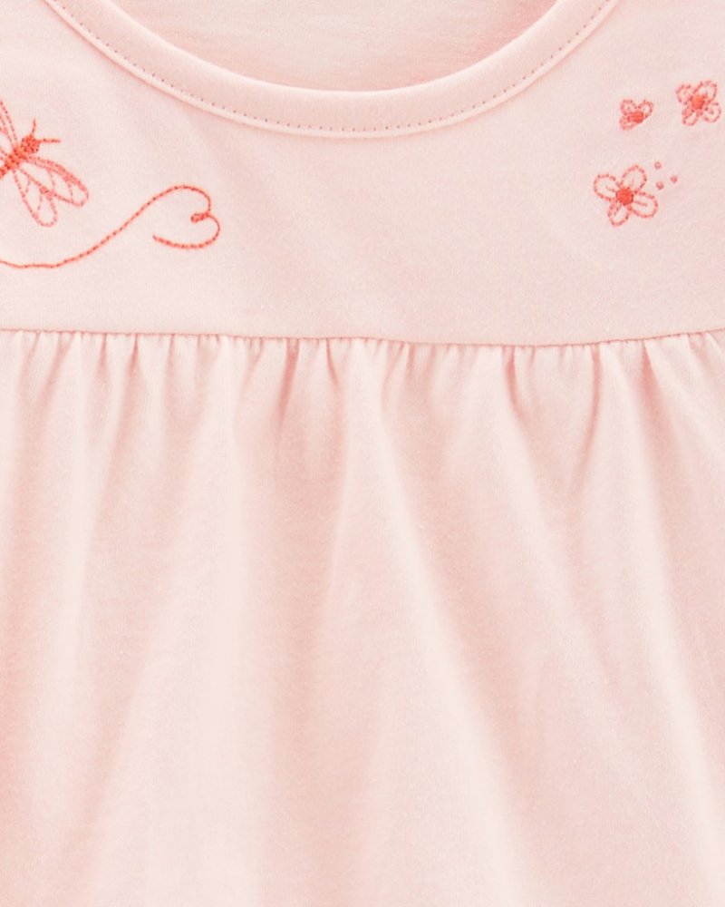 Ensemble T-shirt long 4 pièces CARTER'S. manche, leggings, bandeau, chaussettes Pink Dragonfly fille MFL 12m/taille. 80 – Image 3
