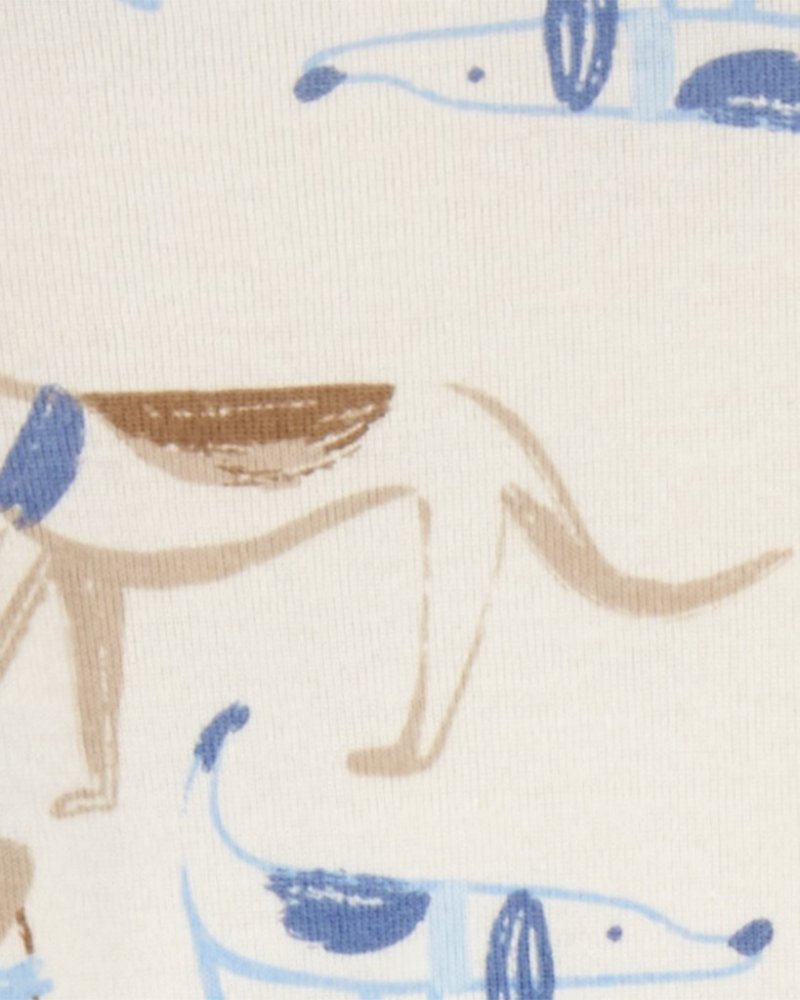 Body à manches longues CARTER'S Bleu/Ivoire garçon 4 pièces 9m/taille. 74 – Image 3