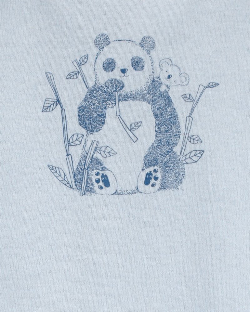 Body à manches courtes CARTER'S Blue Panda/Airplane garçon 5 pièces 24 m/taille. 92 – Image 4