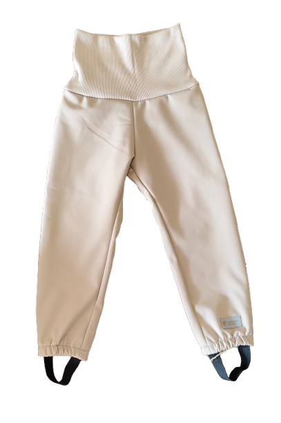 Pantalon softshell pour enfant avec membrane Monkey Mum® - Beige 86/92