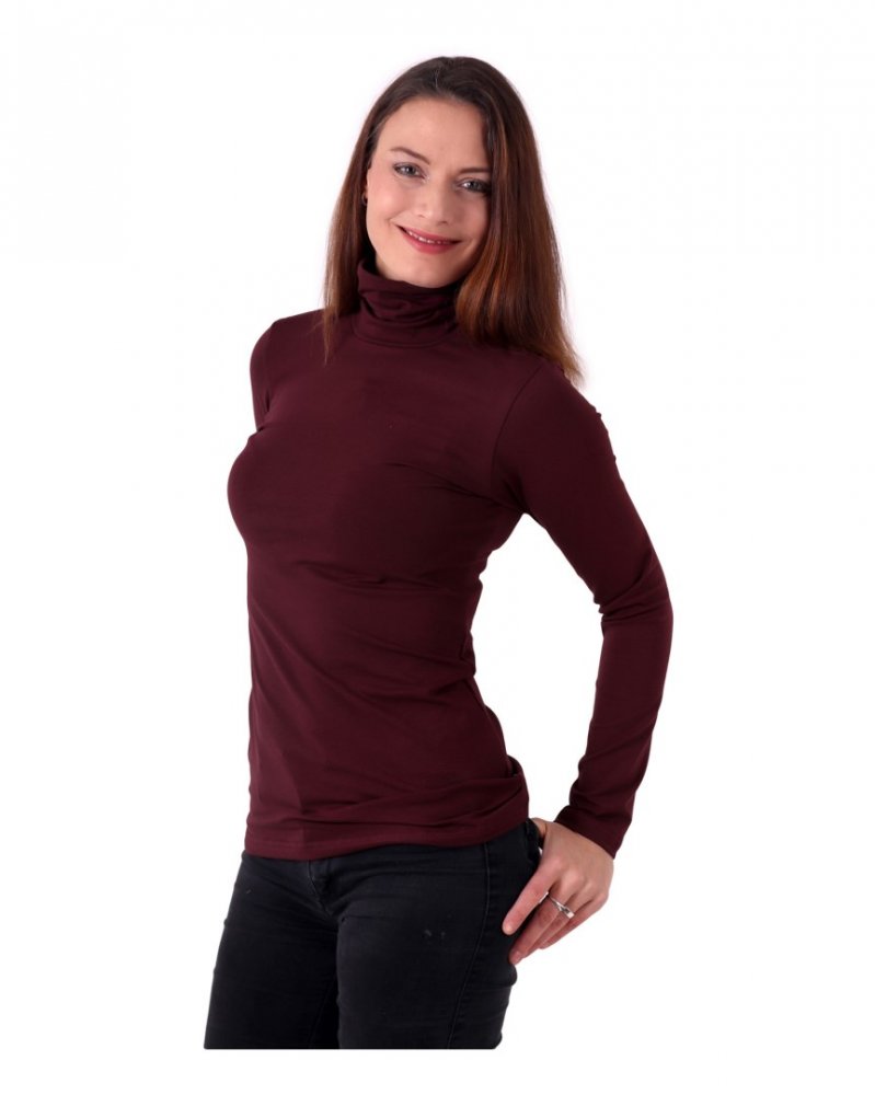 Col roulé femme Alena, bordeaux S/M