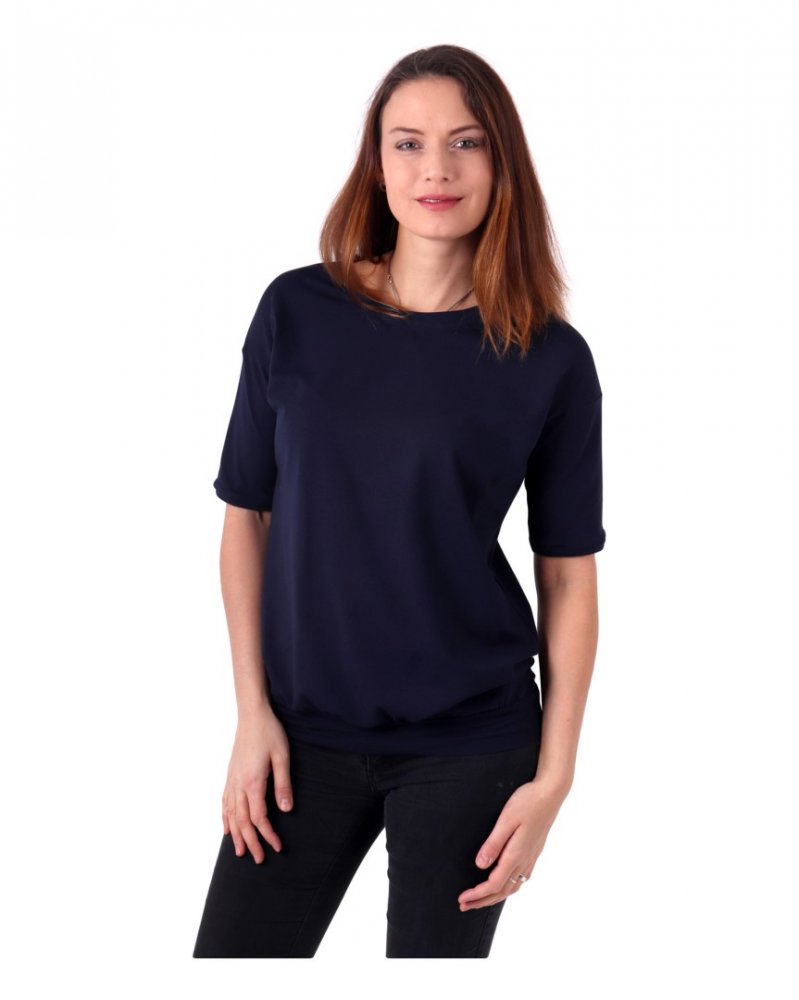 T-shirt oversize femme Darina, bleu foncé L/XL