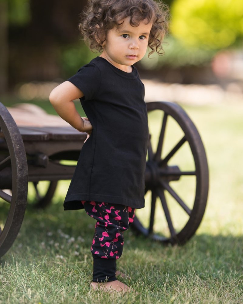 T-shirt manches courtes pour filles, noir 134