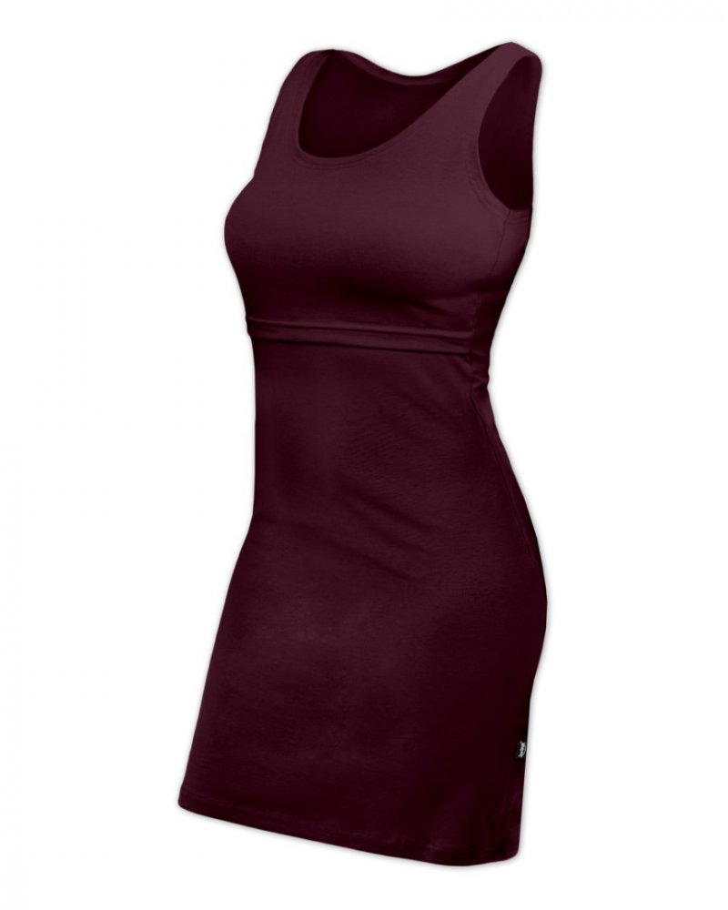 Stillkleid ELENA, ärmellos, bordeauxrot M/L