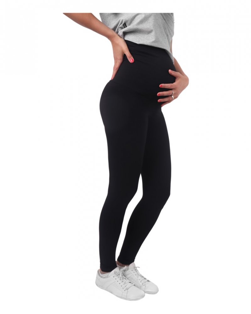 Legginsy ciążowe, czarne L/XL - obrazek 4