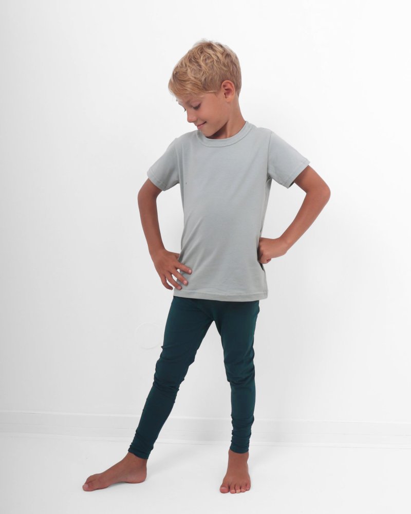 Leggings per bambini, verde bottiglia 140 - immagine 5