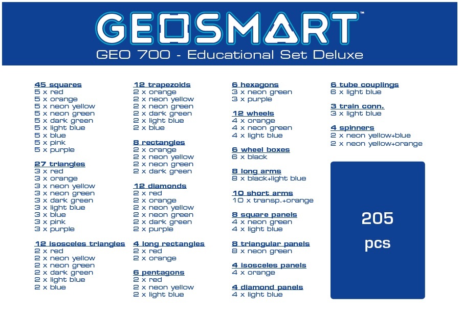 GeoSmart - Set Educativo - 205 pz - immagine 6
