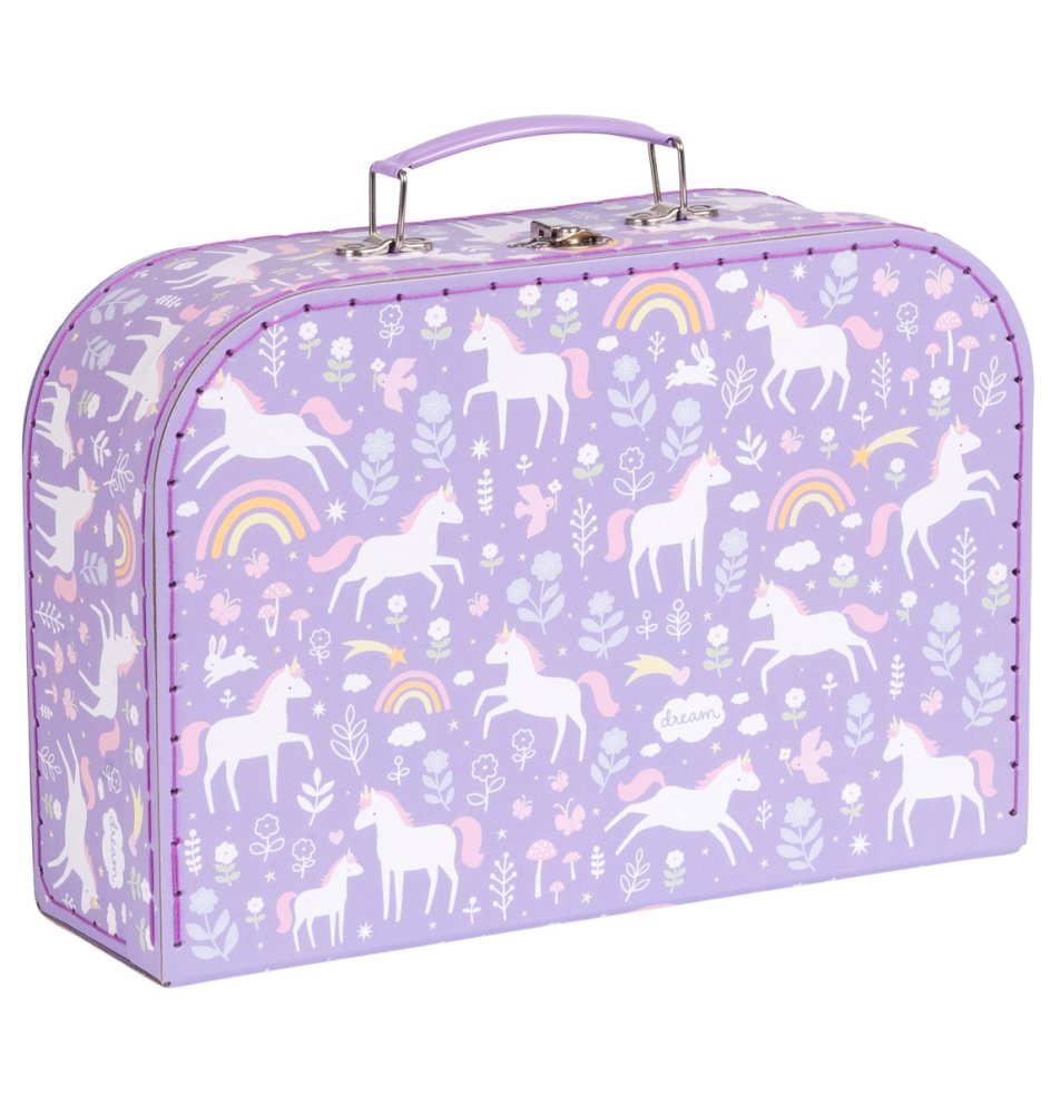 A Little Lovely Company - Ensemble de deux valises en carton - licornes et arc-en-ciel – Image 3