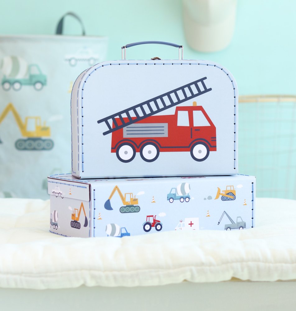 A Little Lovely Company - Ensemble de deux valisettes en carton - véhicules – Image 6