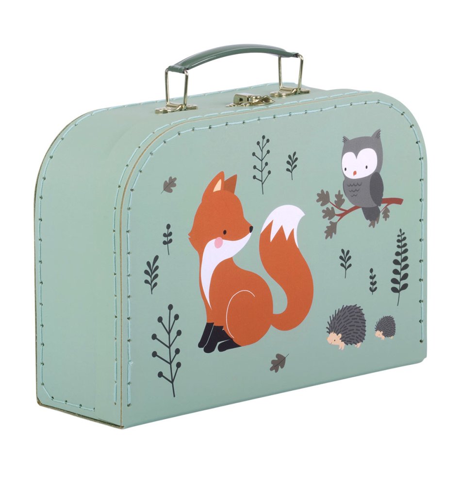 A Little Lovely Company - set di due valigie di cartone - amici della foresta - immagine 4
