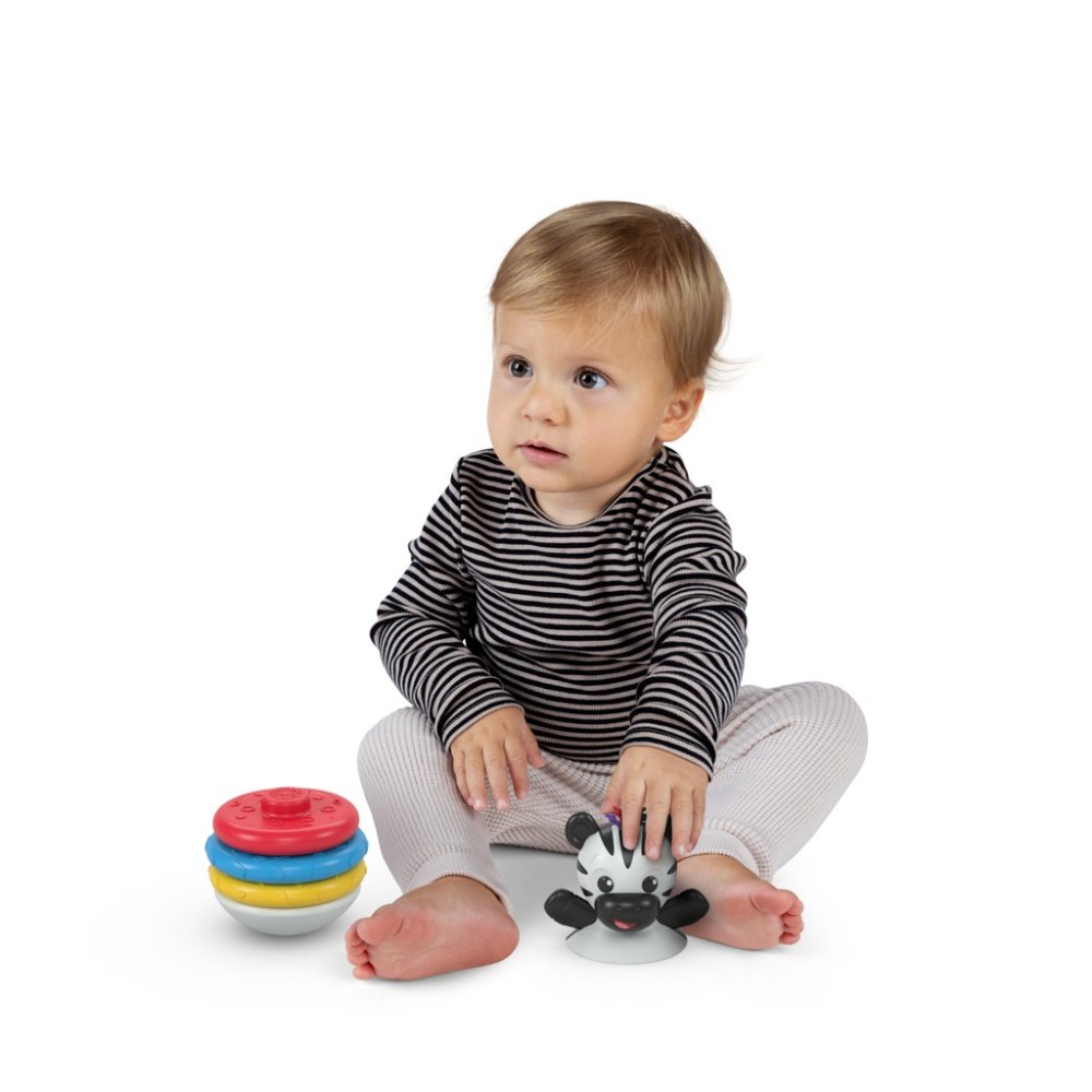 BABY EINSTEIN Gryzak do układania w stosy zebra Stack & Wobble Zen™ 3m+ - obrazek 7