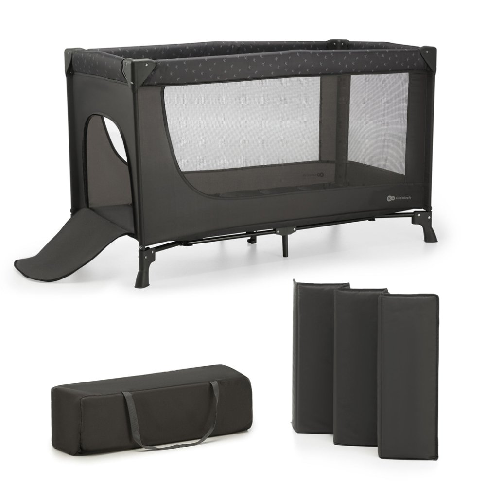 KINDERKRAFT Lettino da viaggio Joy Light grey