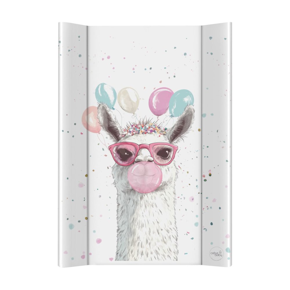 CEBA BABY Matelas à langer 2 faces avec panneau rigide (50x70) Ultra Light Crazy Lama – Image 4