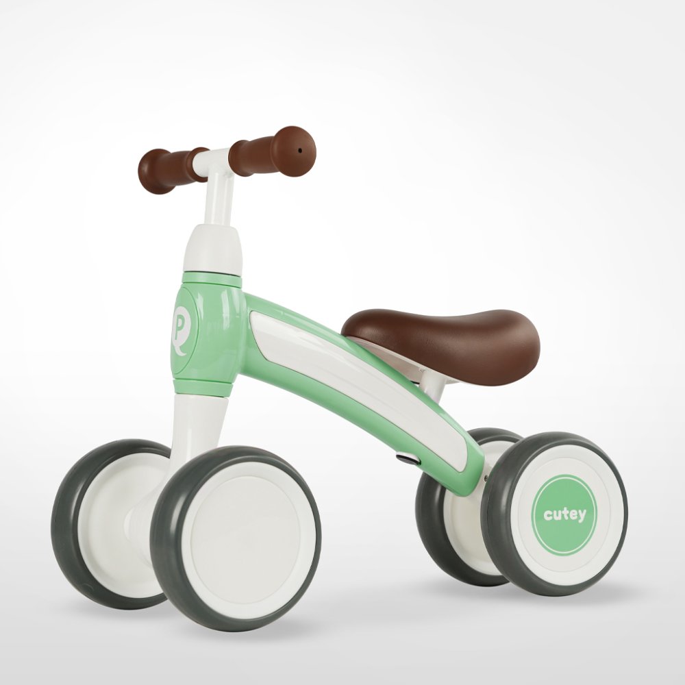 QPLAY Bicicletta senza pedali Cutey Green, età 1-3 anni