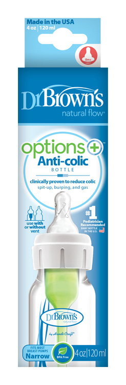DR.BROWN'S Biberon per neonati Anti-colic Options+ 120ml BPA FREE (SB41005-P4) - immagine 3