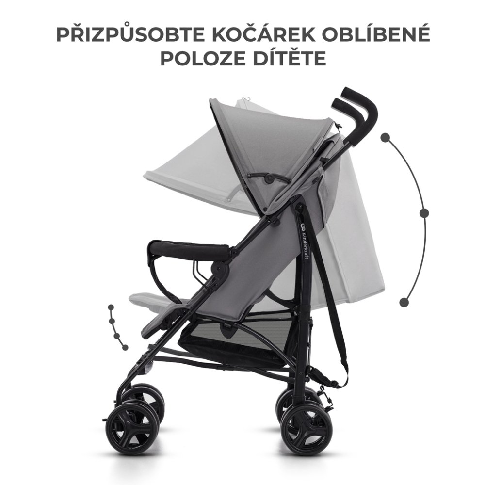KINDERKRAFT Passeggino da golf Tik Stone grey - immagine 4