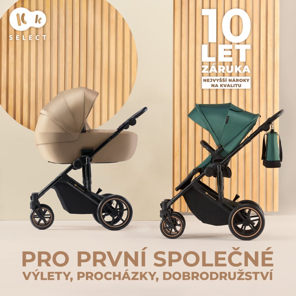 KINDERKRAFT Poussette combinée 2 en 1 Prime 2 Beige – Image 3