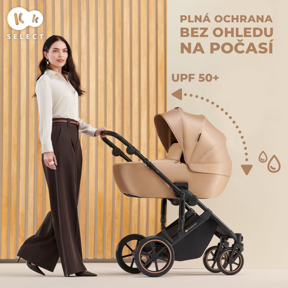 KINDERKRAFT Poussette combinée 2 en 1 Prime 2 Beige – Image 6