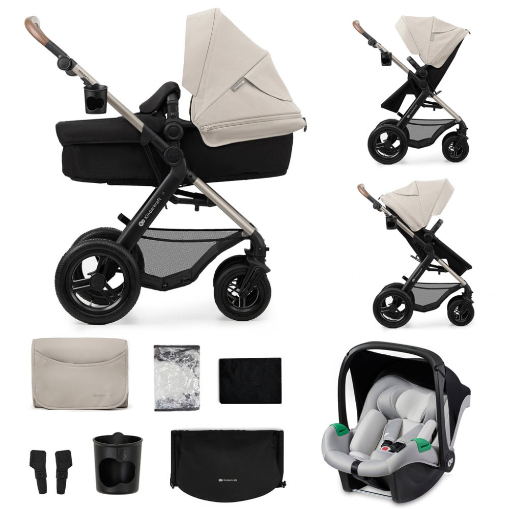 KINDERKRAFT Poussette combinée Moov 2 Air 3v1 Moonlight Grey
