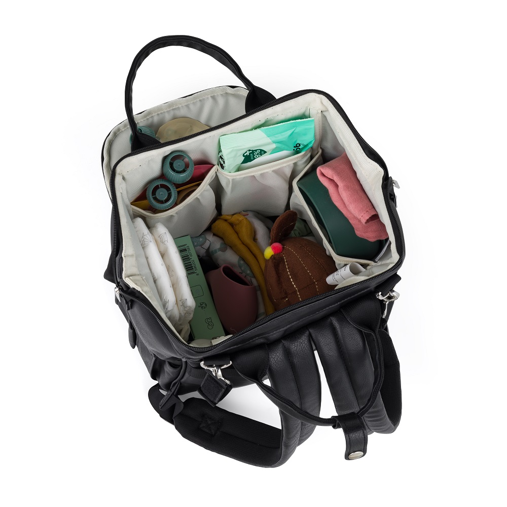 PETITE&MARS Zaino fasciatoio per passeggino Jasper Absolute Black - immagine 6
