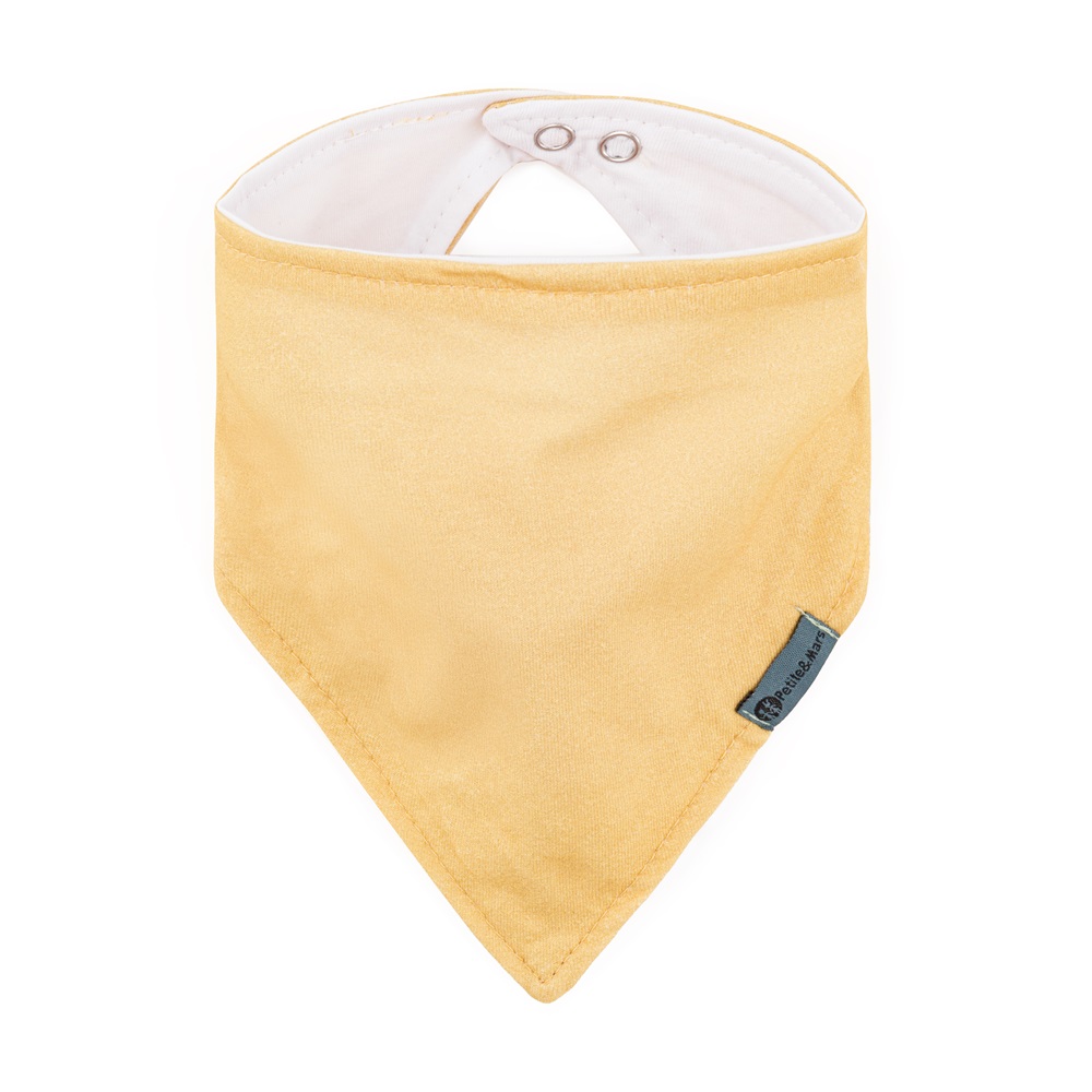 PETITE&MARS Śliniak bandana Luke 2 szt. Beige Pears&Intense Ochre 3m+ - obrazek 5