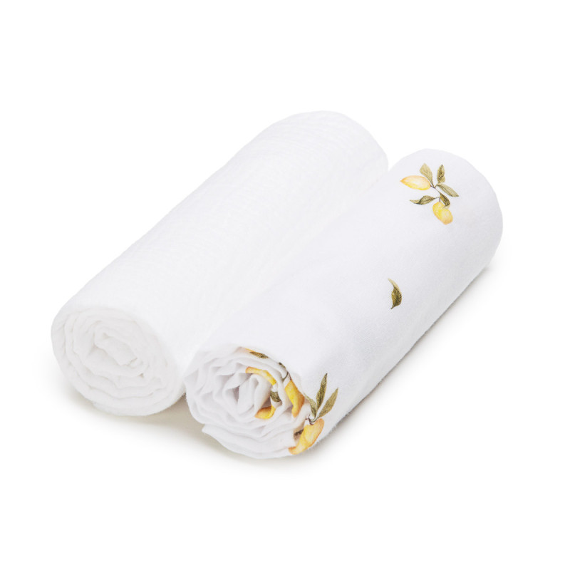 T-TOMI BIO Pannolini in mussola 65x65 cm, 2 pz, Lemonade