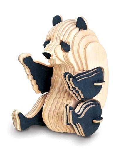 Woodcraft 3D Holzpuzzle Panda
