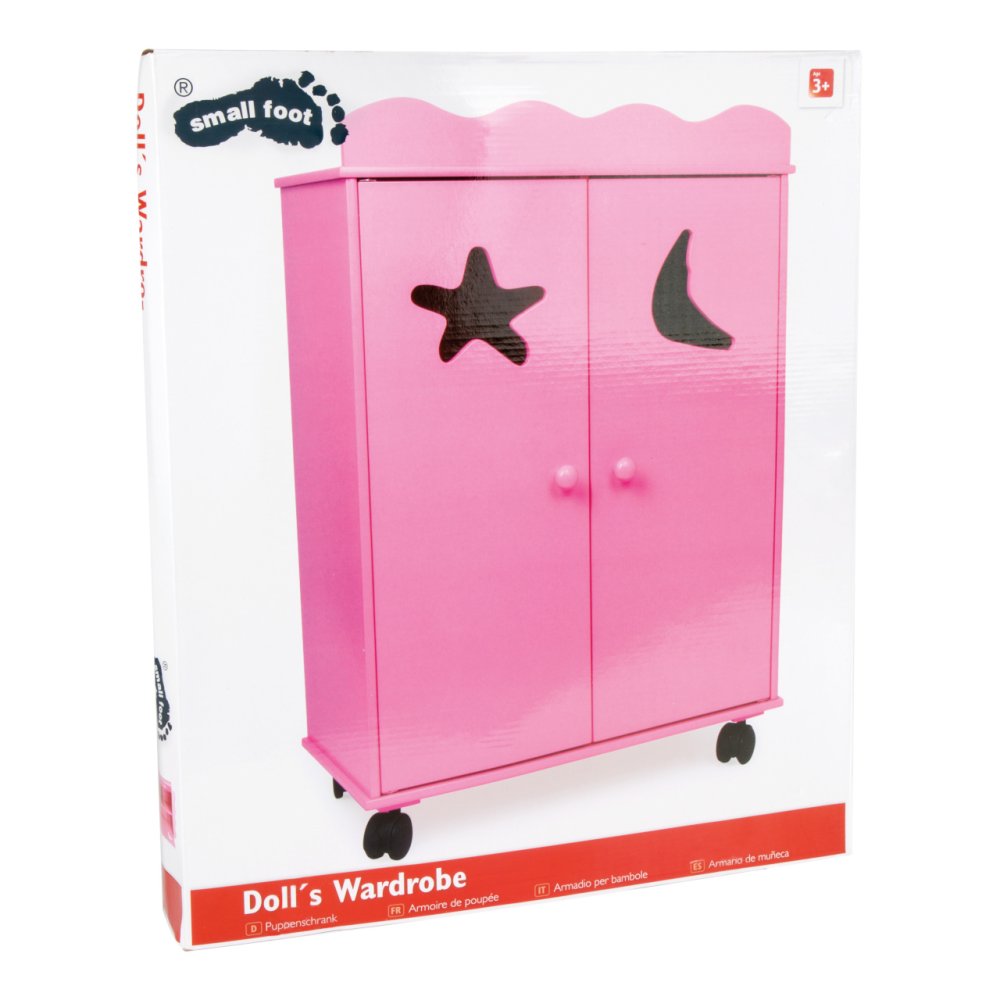 small foot Armadio in legno per bambole rosa - immagine 3