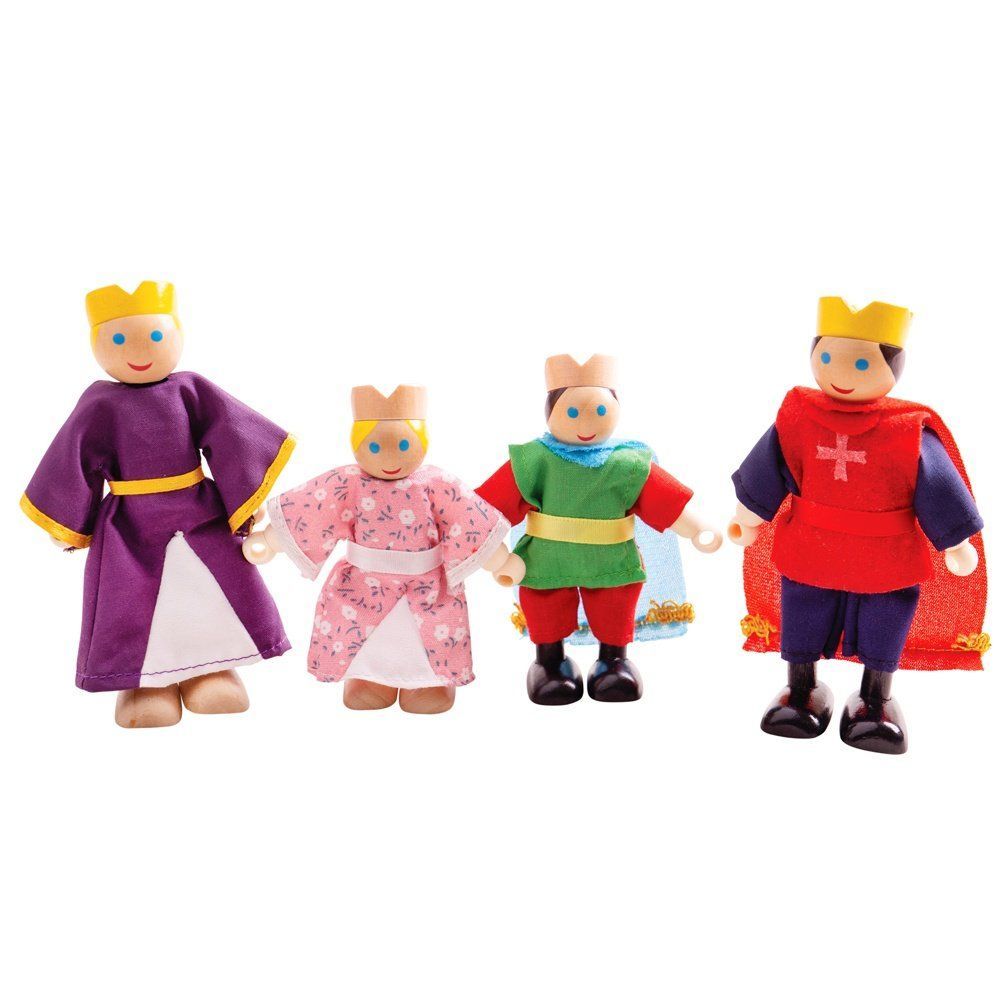 Bigjigs Toys Drewniane figurki rodzina królewska