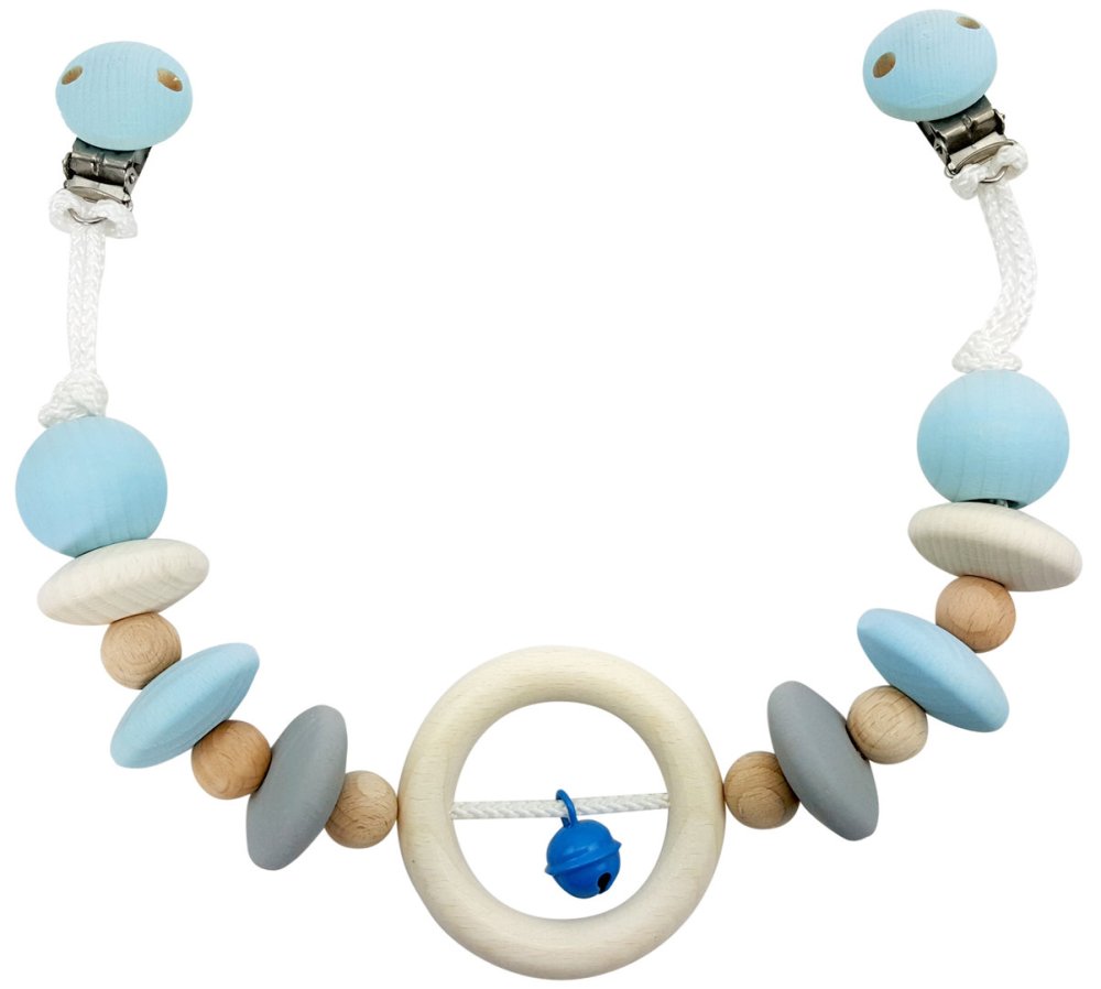 Hess Zawieszka do wózka naturalna z niebieskim dzwoneczkiem