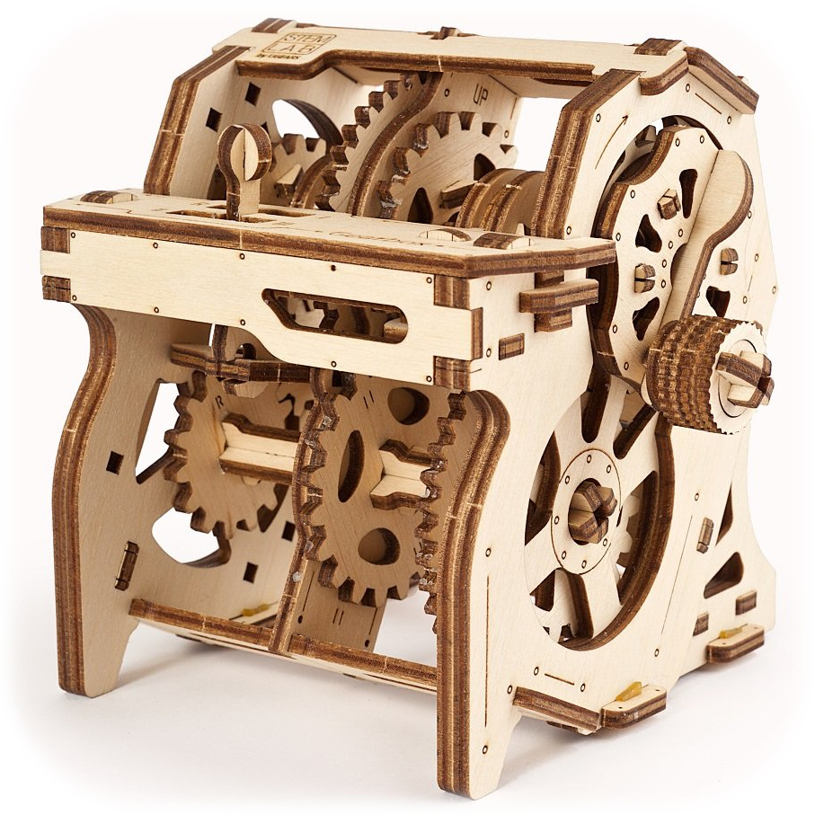 Ugears Puzle mecánico de madera 3D STEM, juego educativo de engranajes