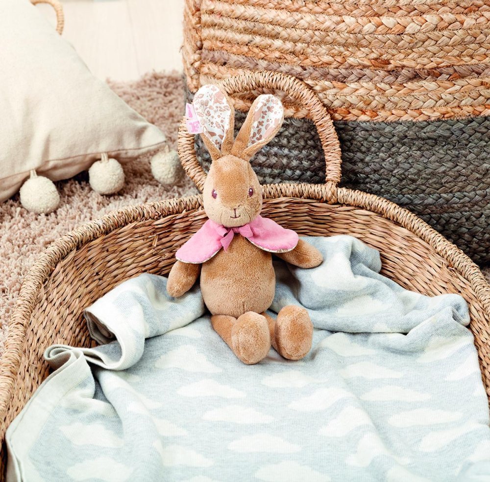 Coniglietto Flopsy Bunny arcobaleno di peluche con orecchie lunghe - immagine 5