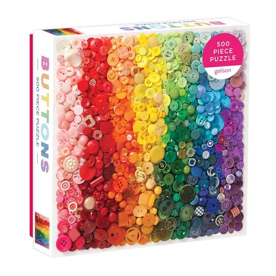 Puzzle Galison Boutons Arc-en-ciel 500 pièces