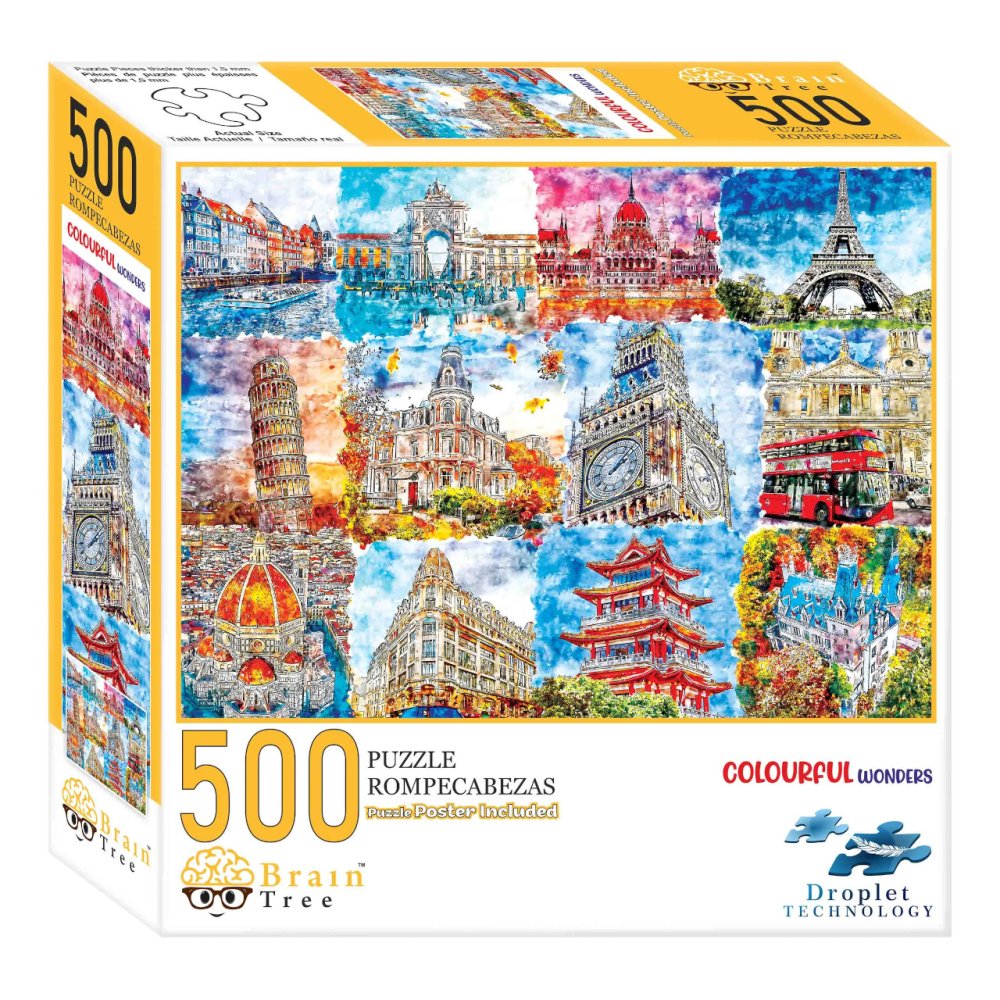 Puzzle Brain Tree Zabytki w kolorach 500 elementów
