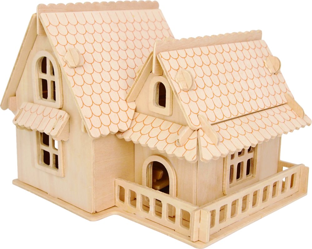 Woodcraft Puzzles 3D de Madera Villa Europea A
