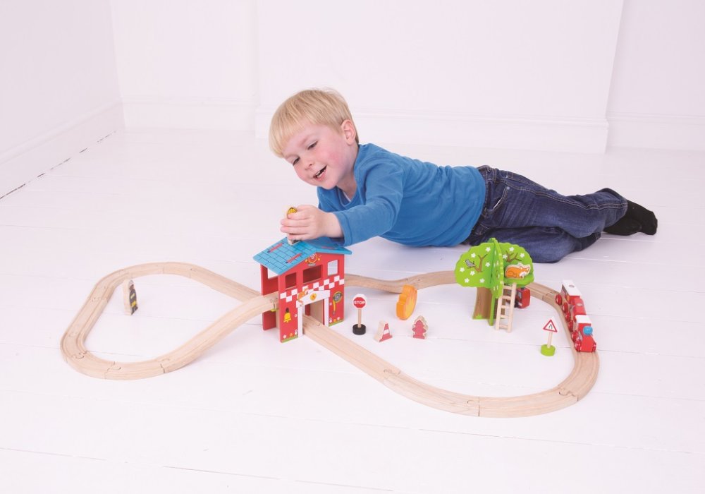 Bigjigs Rail Drewniana kolejka straż pożarna - obrazek 6
