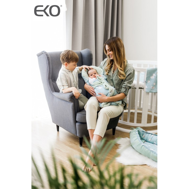 EKO Muszlin pólya kókusz kivehető betéttel és masnival Ballerina Mouse 75x75cm - Image 3