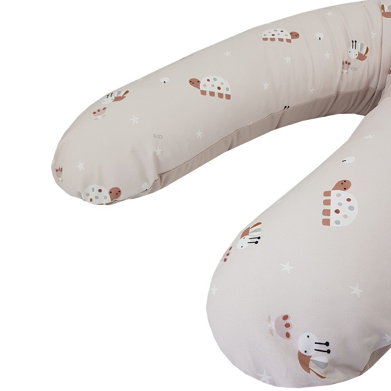 Cojín de lactancia EKO Bees Beige 180 cm - Imagen 5