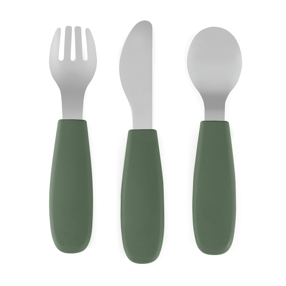 PETITE&MARS Set de couverts en acier inoxydable Take&Match Misty Green 12m+