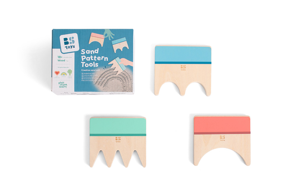 Holzwerkzeuge für Sand - Muster erstellen - 3 Stk.