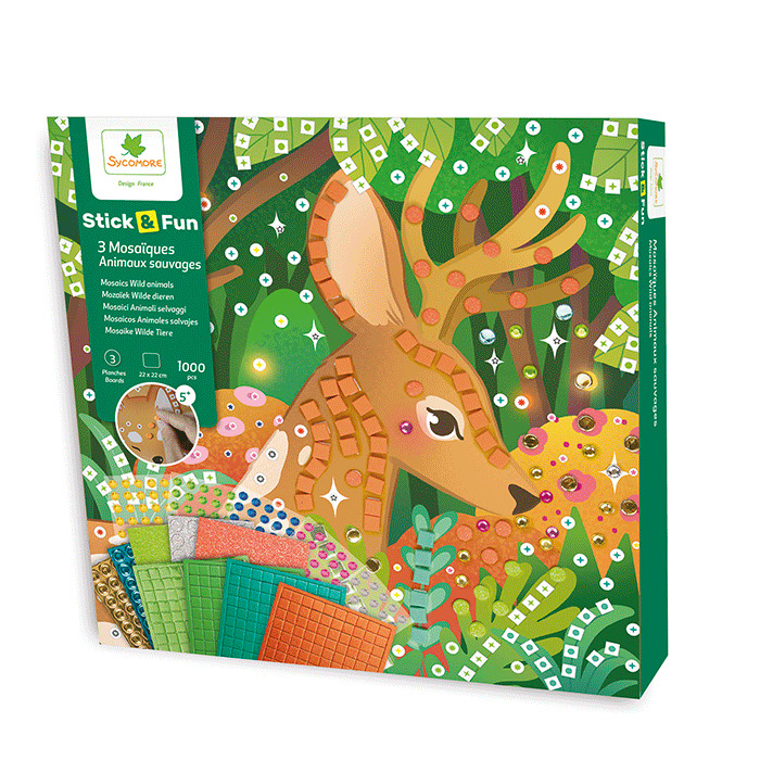 Stick & Fun - mozaika - zwierzęta leśne