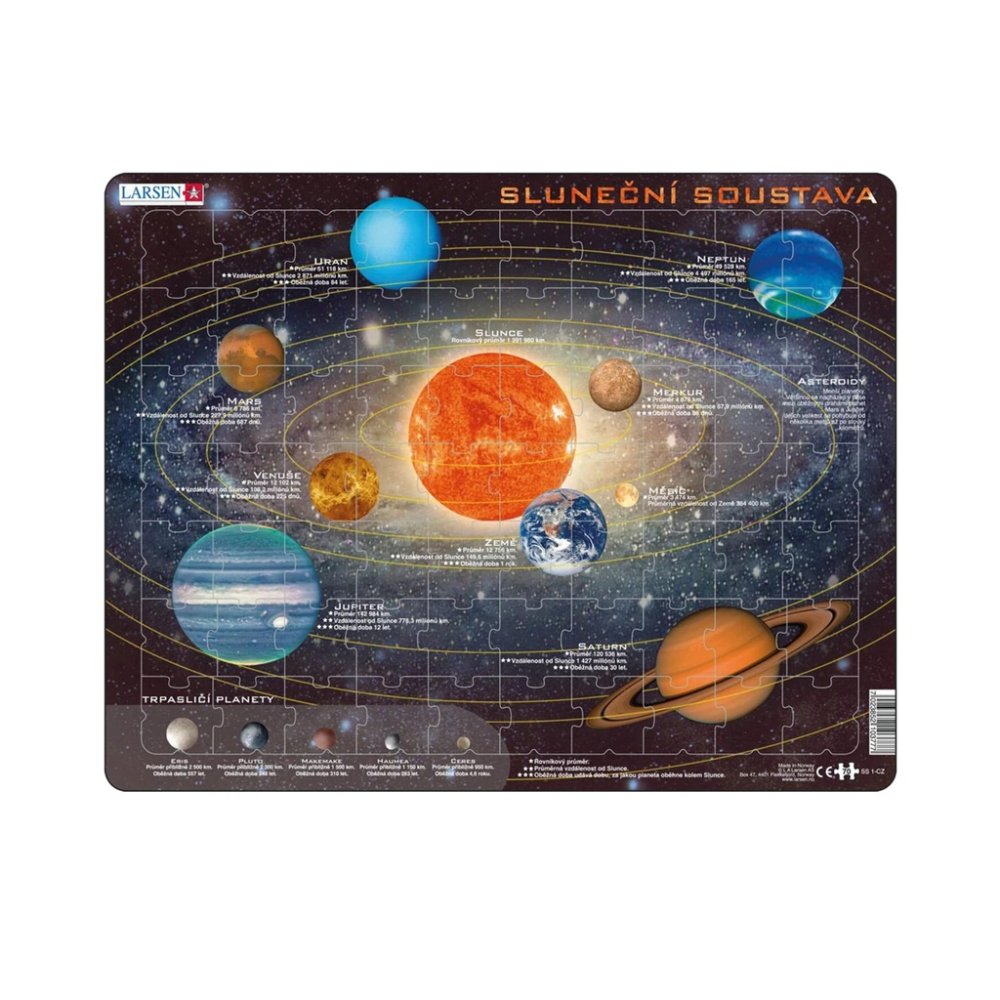Larsen Edukacyjne puzzle Układ Słoneczny 70 elementów