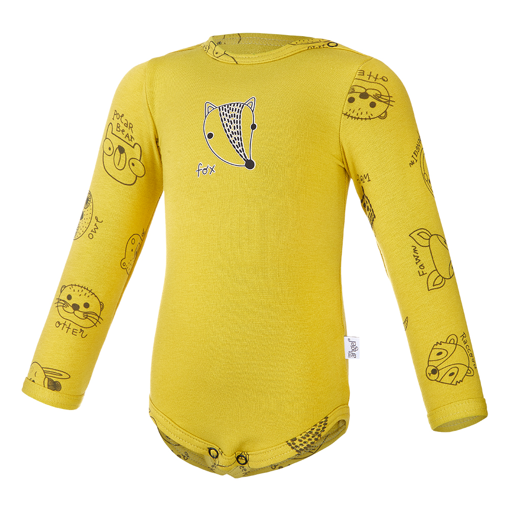 Body mintás nyomtatás Outlast® - sárga-zöld/sárga-zöld állatok 62