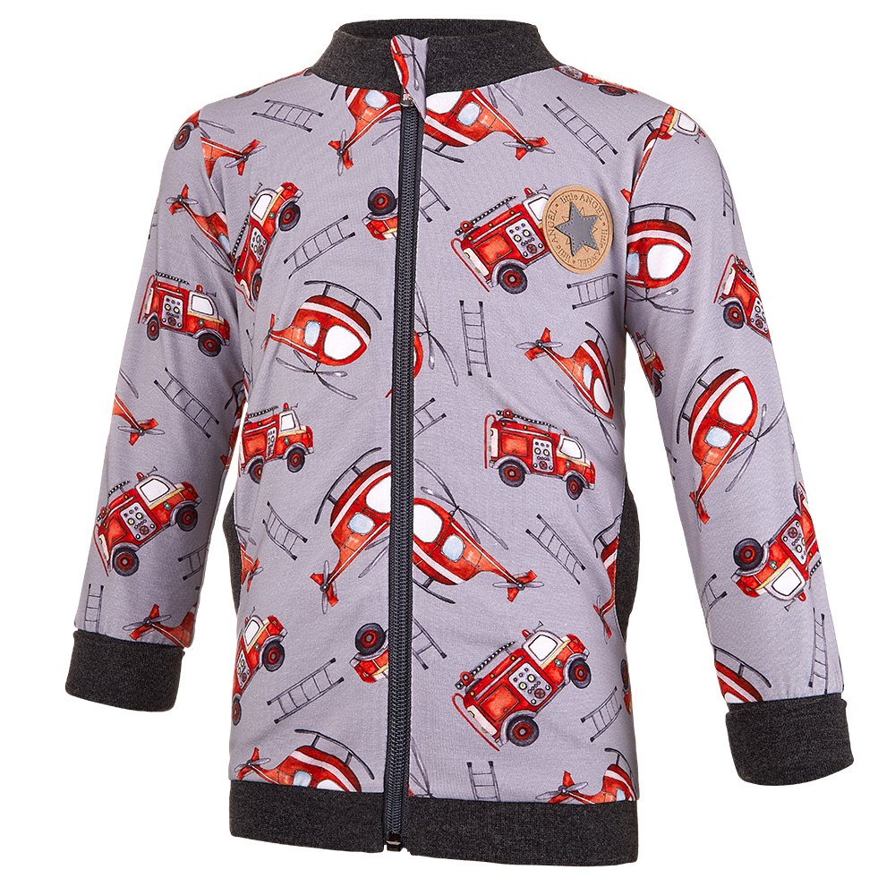 Outlast® béléssel ellátott pulóver - szürke tűzoltók/szürke-fehér melír csík 122