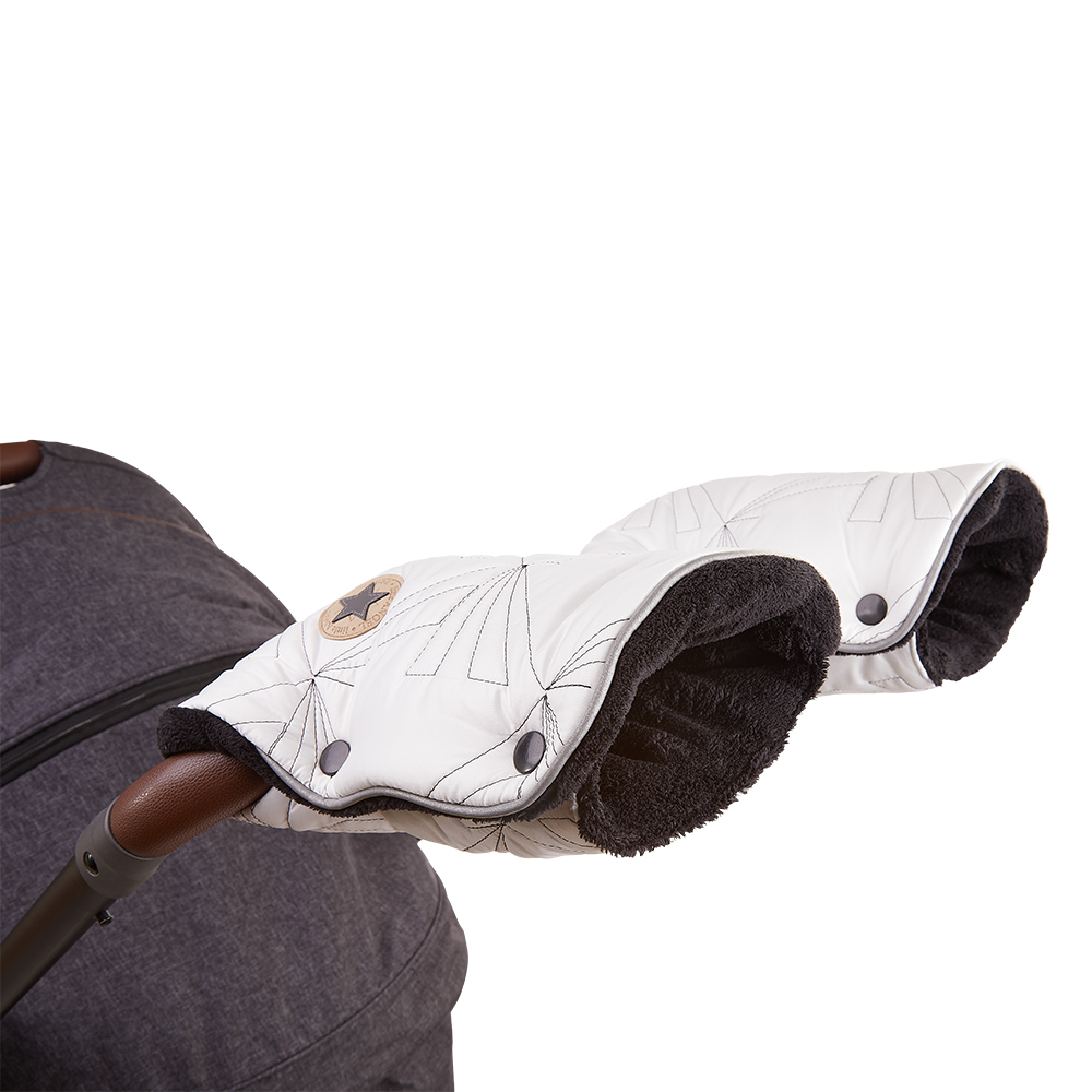 Guantes de cochecito acolchados MAZLÍK par - blanco/negro