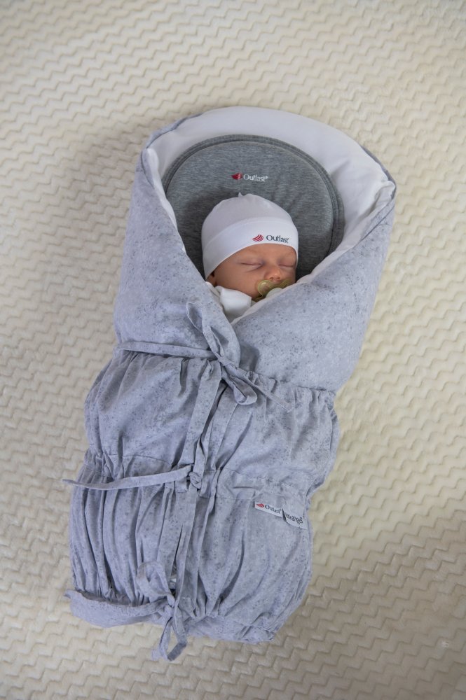 Wickel Puck mit Schnürung, fester Rücken ANGEL - Outlast® - grauer Marmor – Bild 5